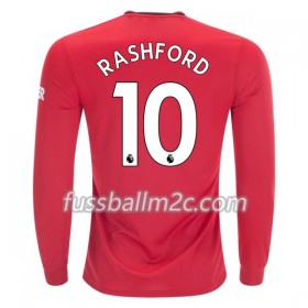 Fußballtrikots Manchester United Marcus Rashford 10 Heim Trikotsatz 2019-2020 Langarm